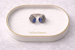 Zafira Royal in Silver - Royal Blue