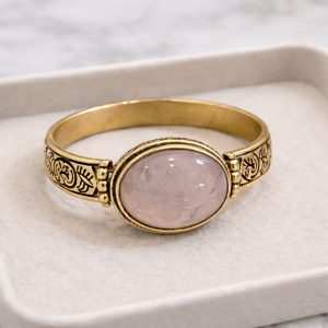 The Mystic Harmony Cuff Bracelet { Rose Quartz}